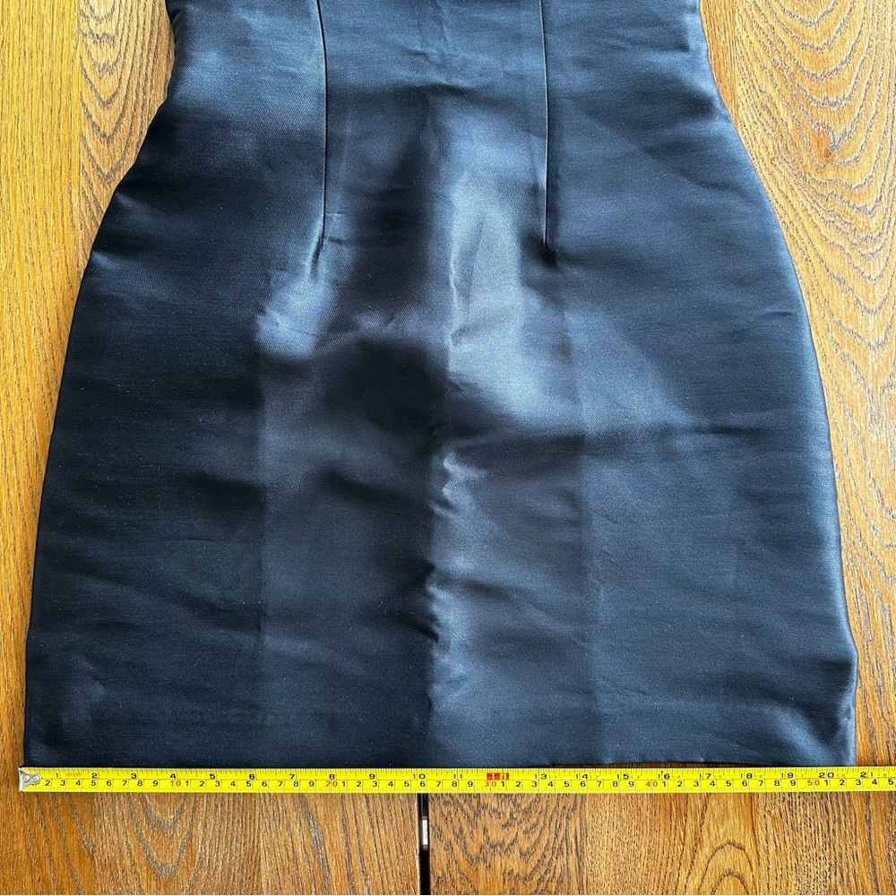 Paris Georgia Jay Jay Dark Navy Mini Sculptured Silk Blend Dress - Picture 10 of 11